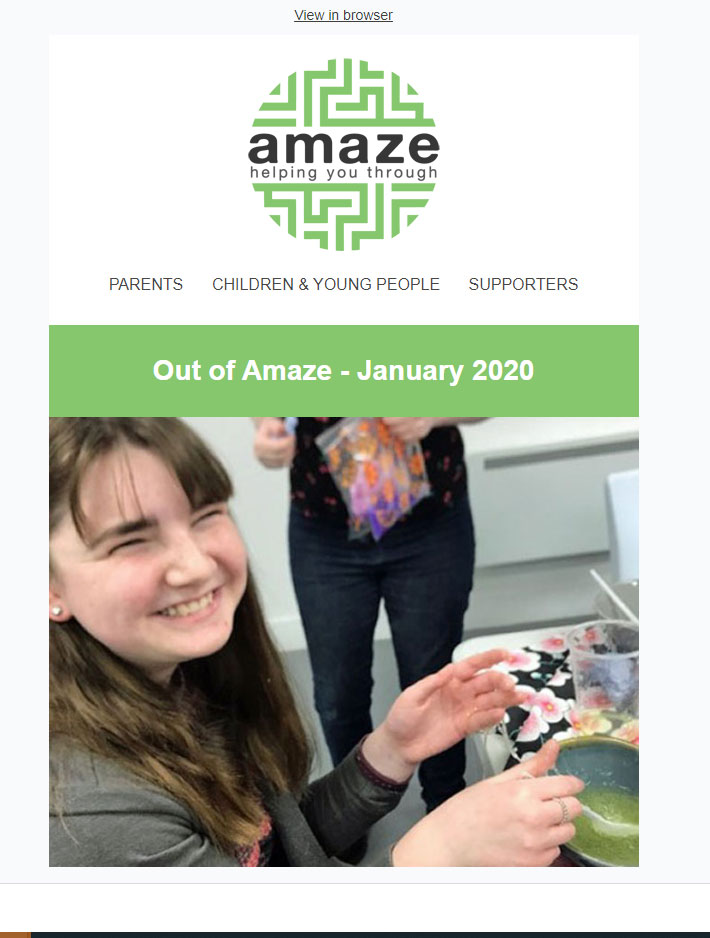 Out of Amaze e-newsletter EAST SUSSEX – Jan 2020