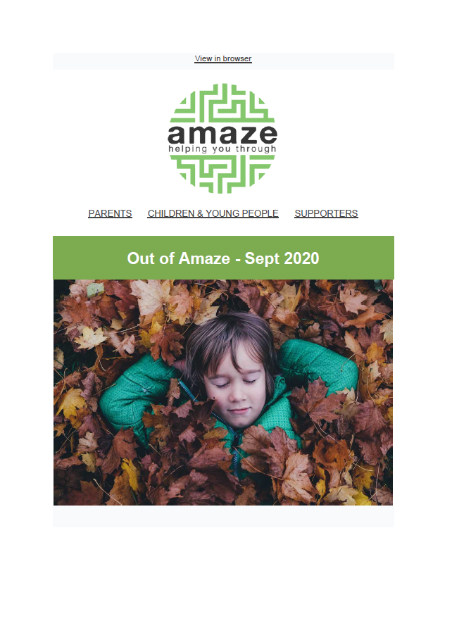 Out of Amaze e-newsletter EAST SUSSEX Sep 2020