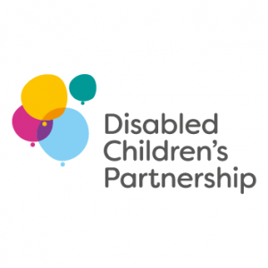 Disabled Children's Partnership logo, showing brightly coloured balloons