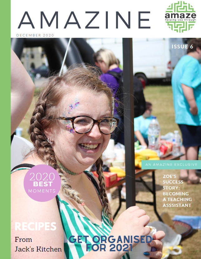 Front cover showing grinning young woman with face paint and pigtails at an outdoors event in the sun
