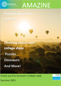 Magazine front cover, featuring photo of hot air balloons