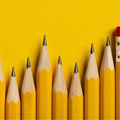 yellow pencils on a yellow background