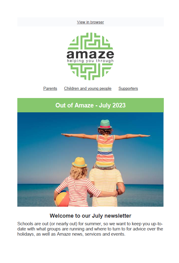 Out of Amaze e-newsletter EAST SUSSEX July 2023