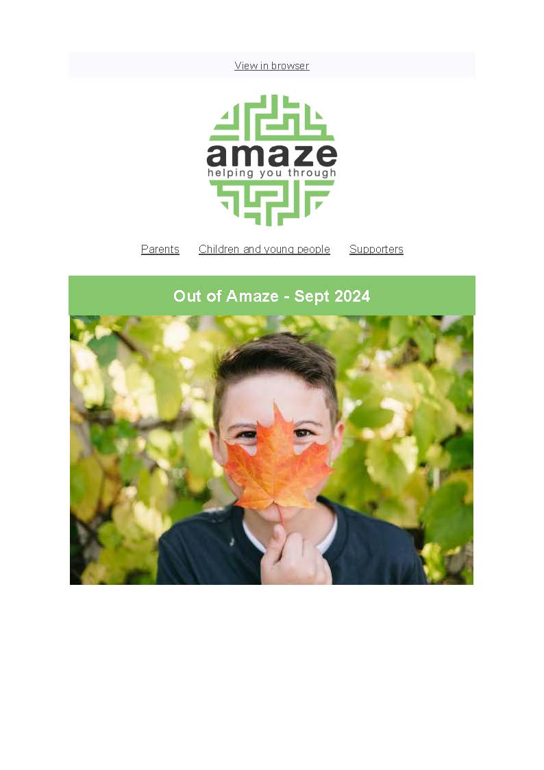 Out of Amaze newsletter BRIGHTON & HOVE – Sep 2024