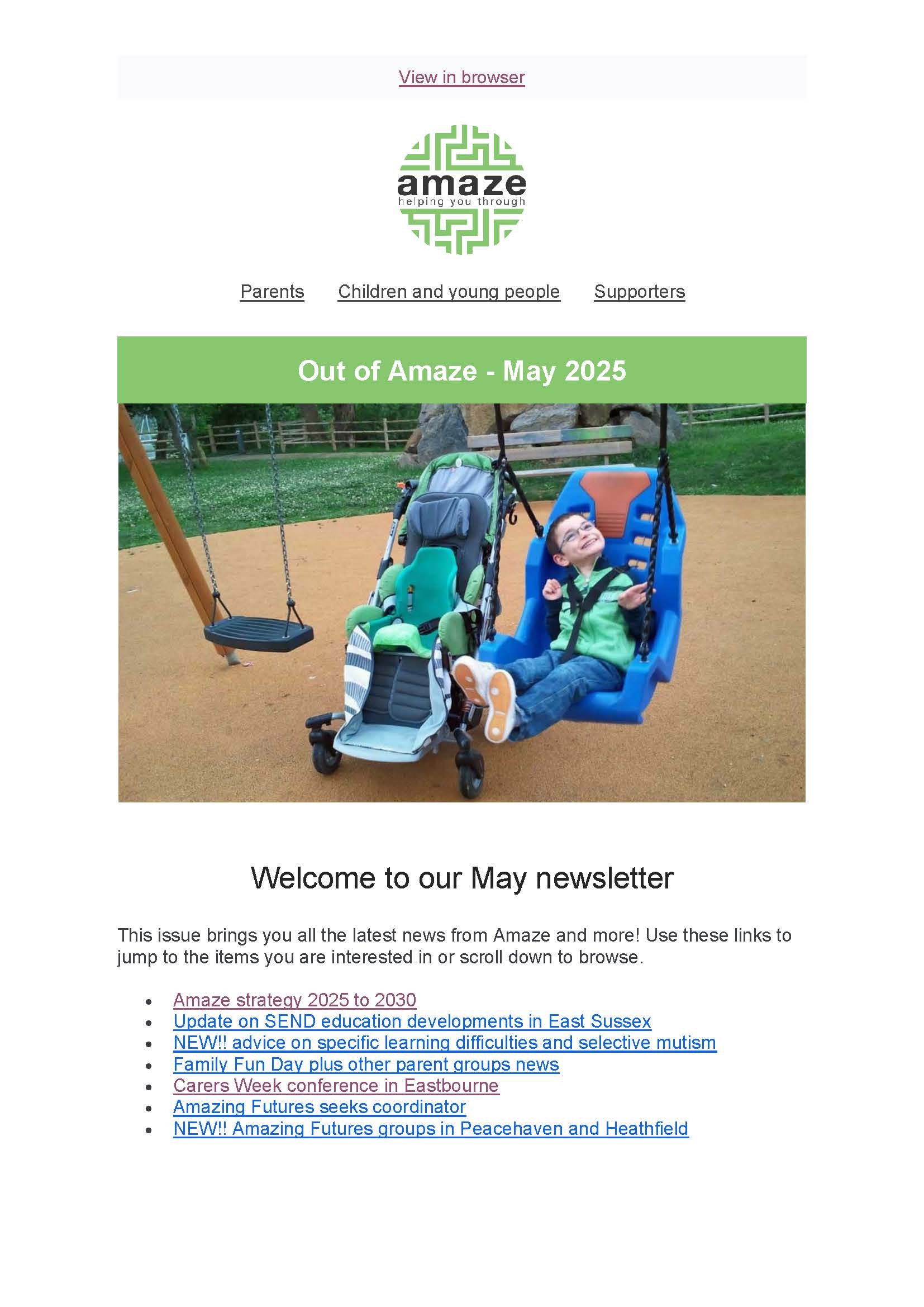 LATEST newsletter EAST SUSSEX – May 2025